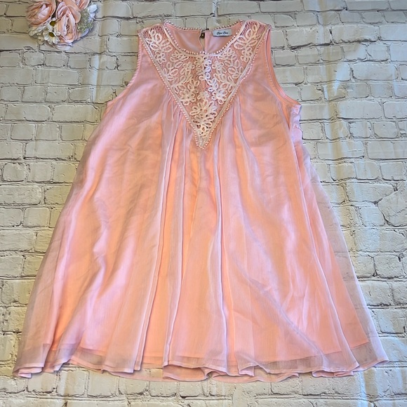 NWOT Petal Dew Salmon Pink Mini Dress - Picture 4 of 6